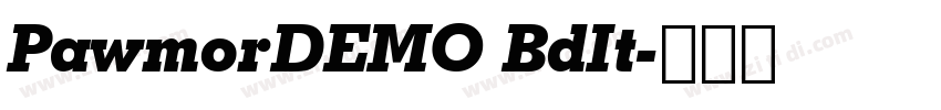 PawmorDEMO BdIt字体转换 PawmorDEMO BdIt字体转换